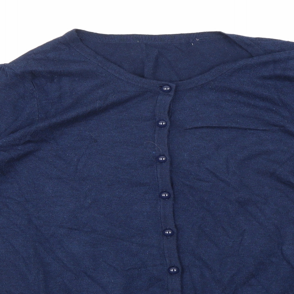 Marks and Spencer Womens Blue   Cardigan Jumper Size 10