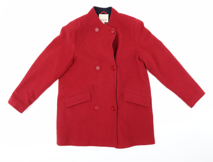 EWM Womens Red Jacket Coat Size 12