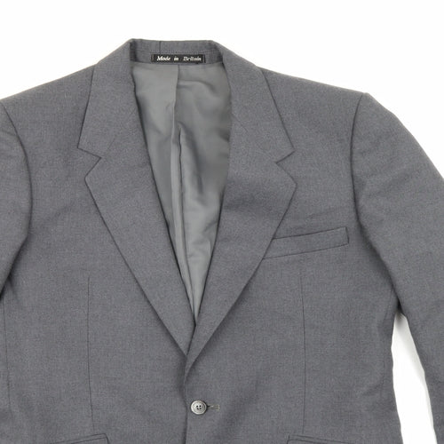 Brook Taverner Mens Grey   Jacket Suit Jacket Size 38