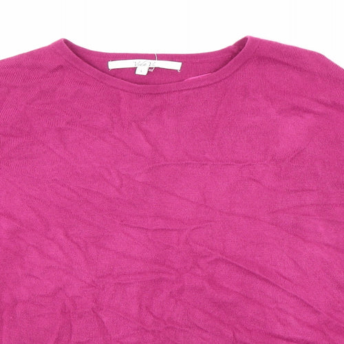 Vida Vi Womens Purple  Knit Pullover Jumper Size L