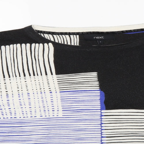 NEXT Womens Black Striped Knit Pullover Jumper Size 6