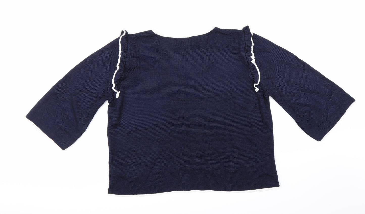 Per Una Womens Blue  Knit Pullover Jumper Size 16