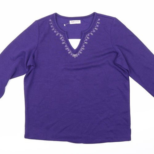 Bonmarché Womens Purple   Pullover Jumper Size S
