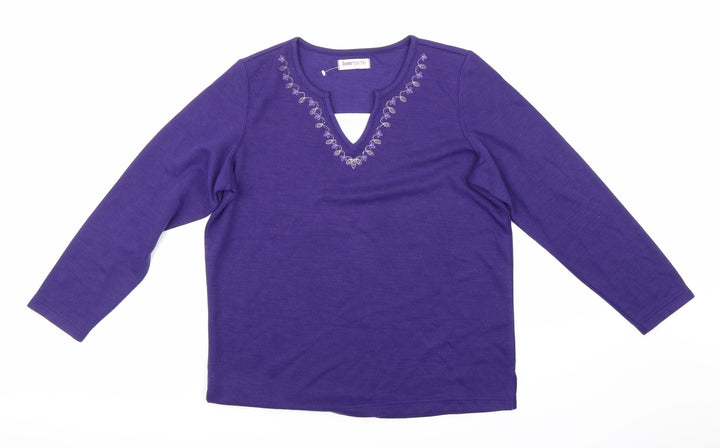 Bonmarché Womens Purple   Pullover Jumper Size S