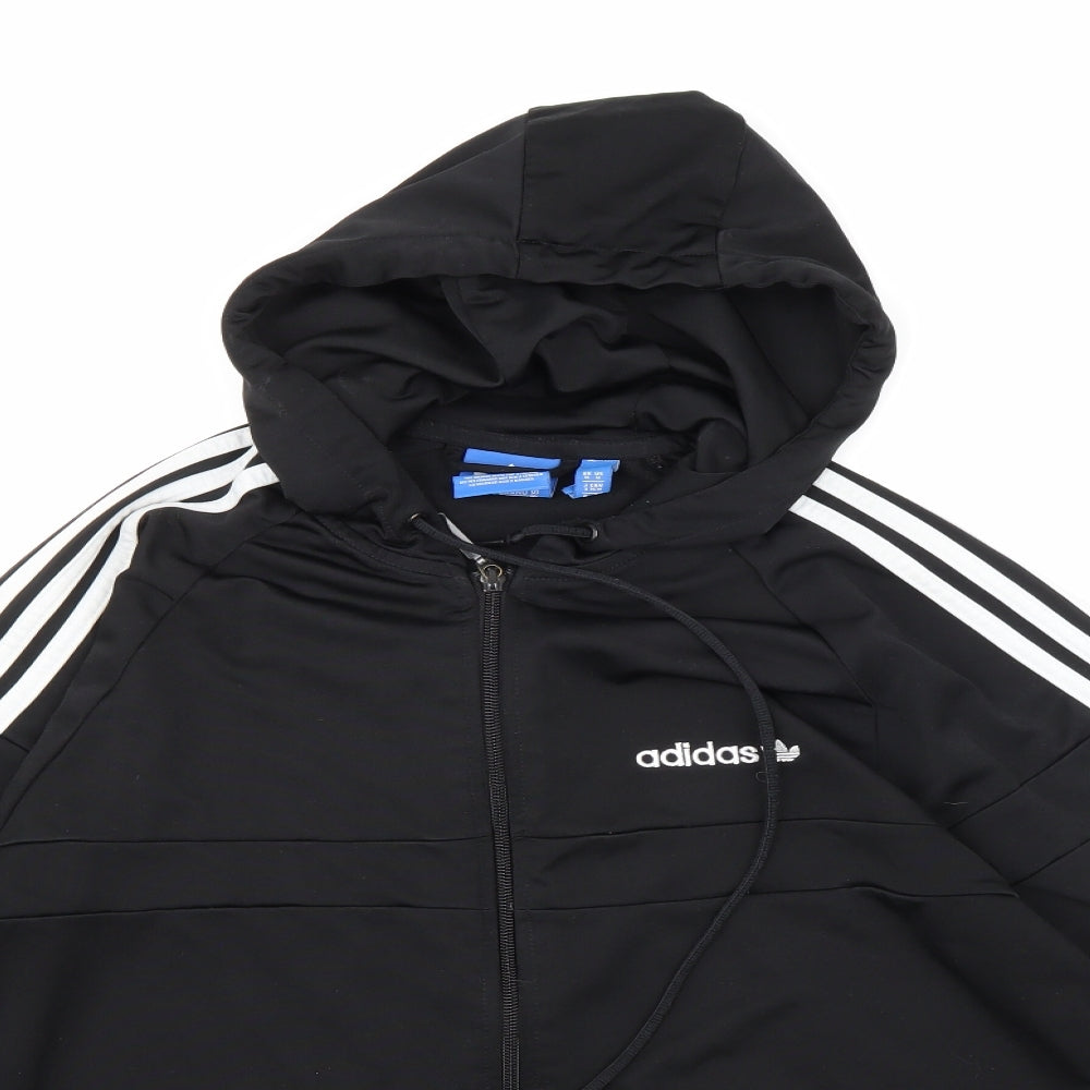 adidas Mens Black   Full Zip Hoodie Size L
