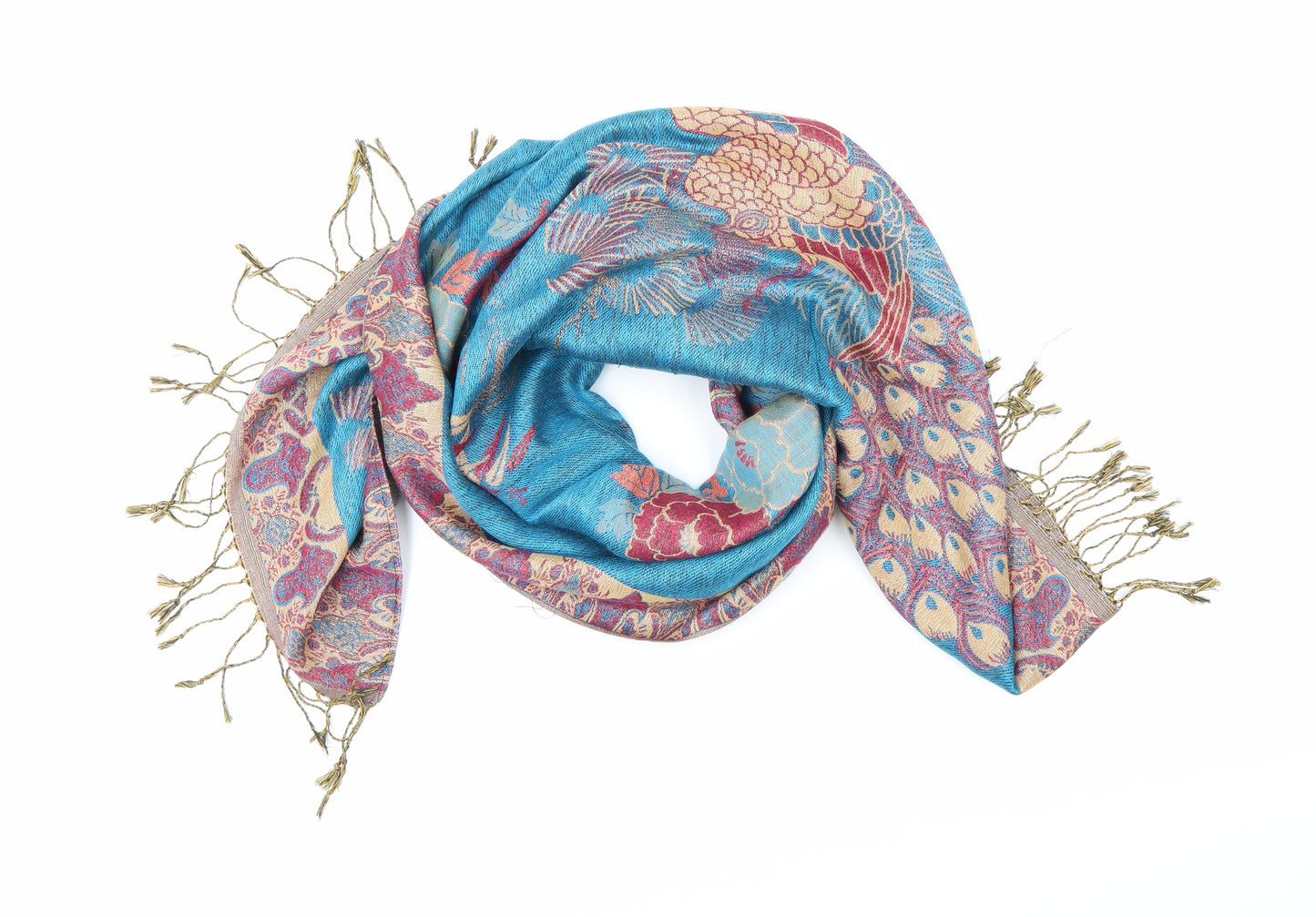 Preworn Womens Multicoloured Floral Knit  Scarf