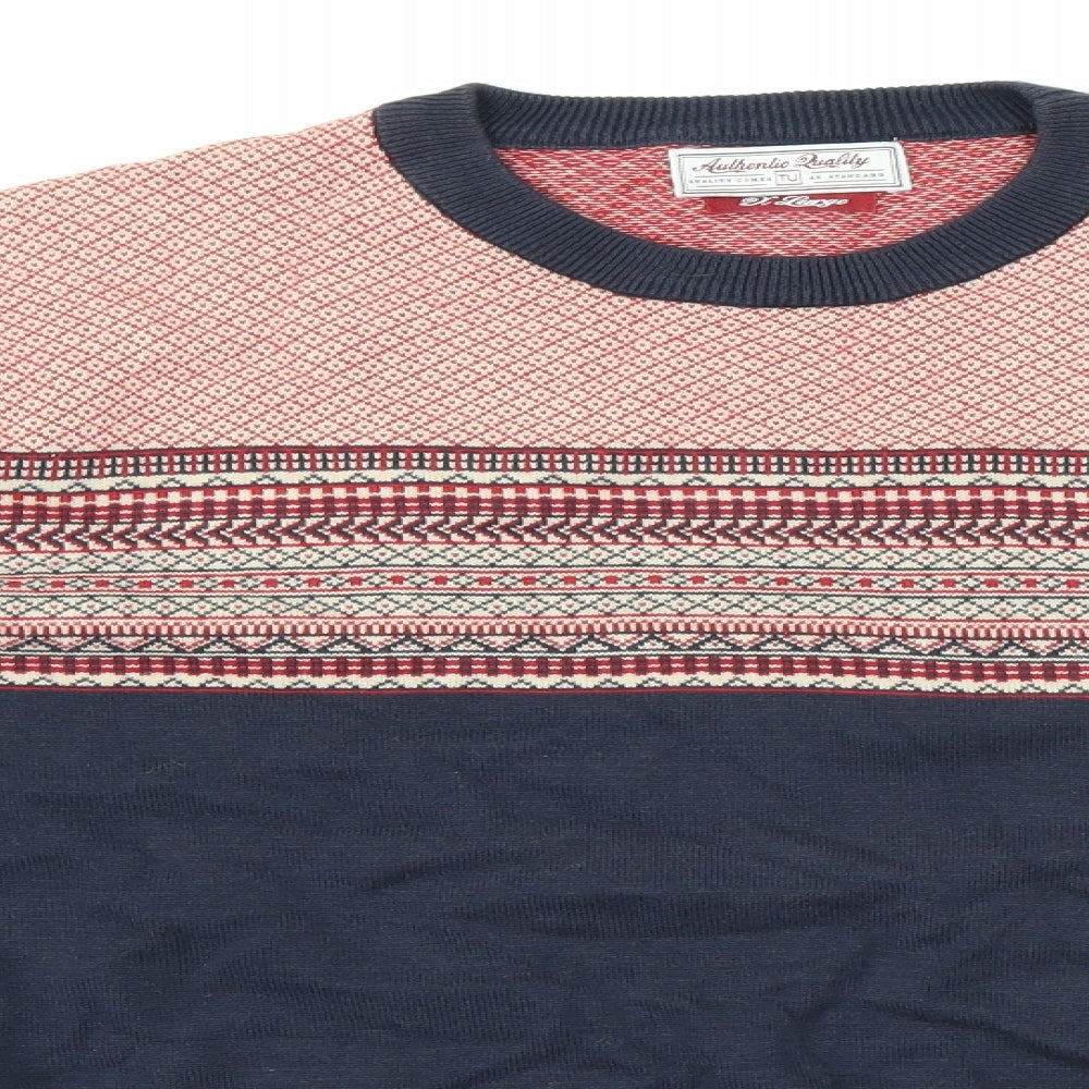 TU Mens Blue  Knit Pullover Jumper Size XL