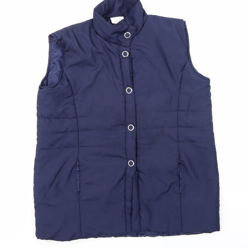 Anne De Lancay Womens Blue   Gilet Coat Size M