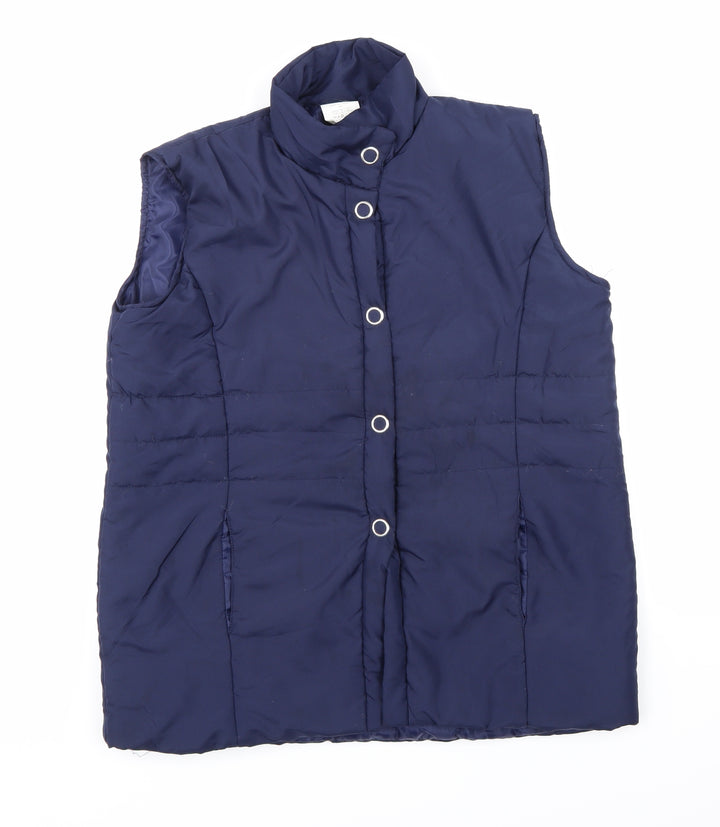 Anne De Lancay Womens Blue   Gilet Coat Size M