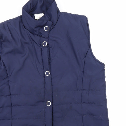 Anne De Lancay Womens Blue   Gilet Coat Size M