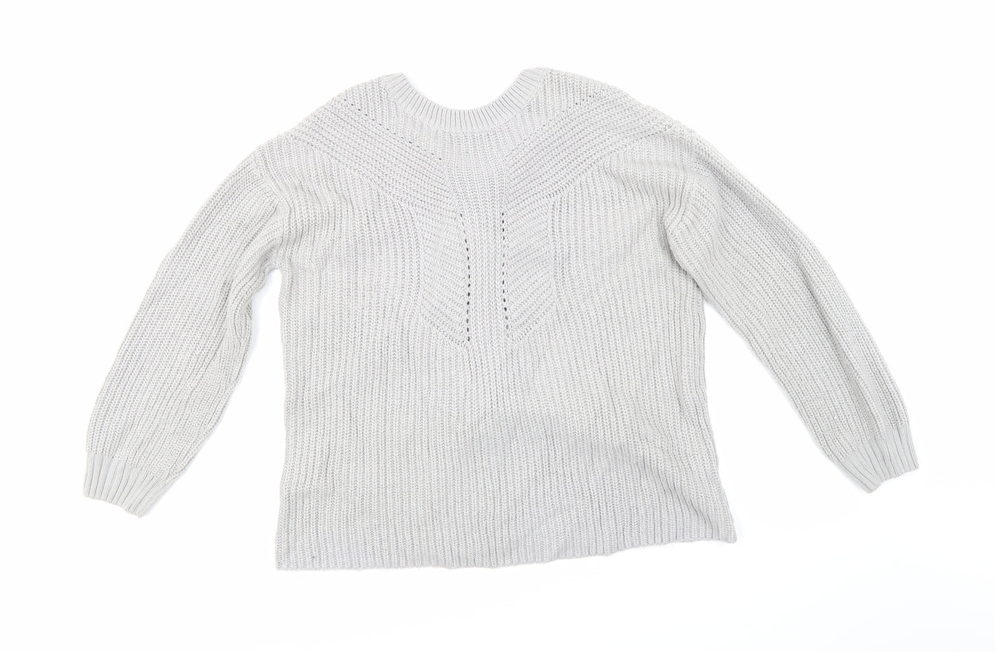 Dorothy Perkins Womens Grey  Knit Pullover Jumper Size 12