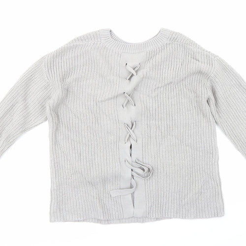 Dorothy Perkins Womens Grey  Knit Pullover Jumper Size 12