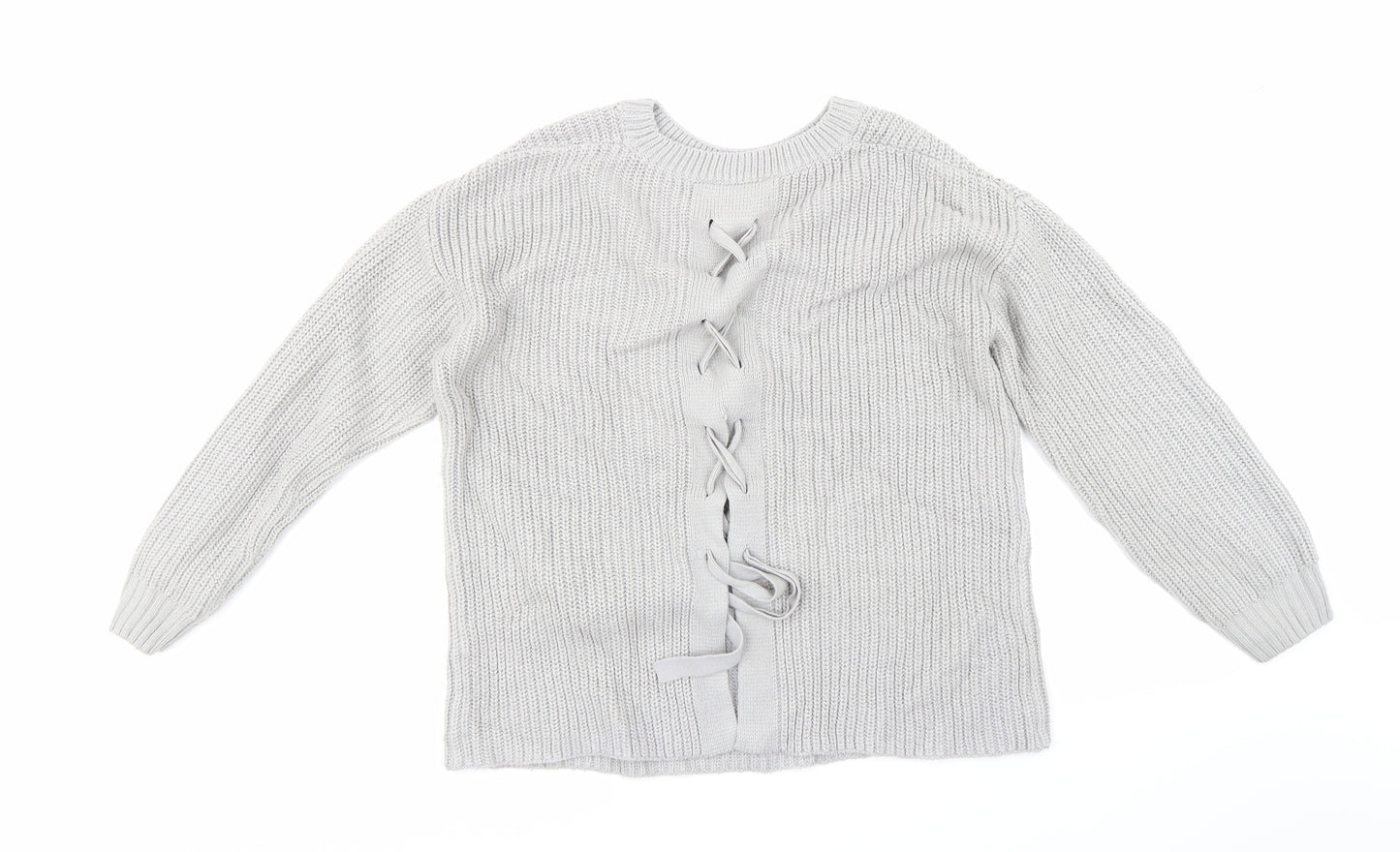 Dorothy Perkins Womens Grey  Knit Pullover Jumper Size 12