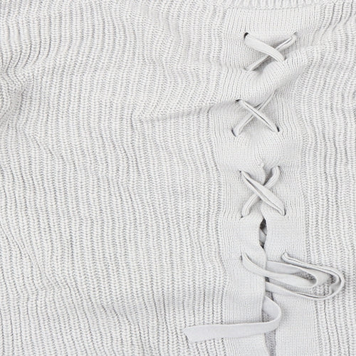 Dorothy Perkins Womens Grey  Knit Pullover Jumper Size 12