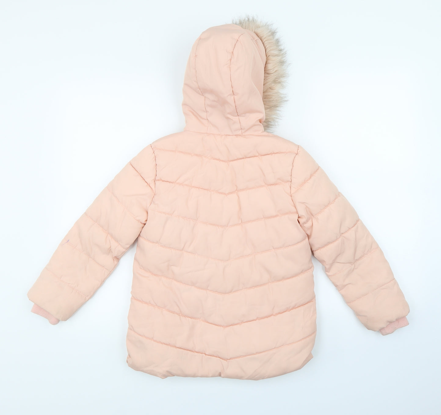 George Girls Pink   Puffer Jacket Coat Size 7-8 Years