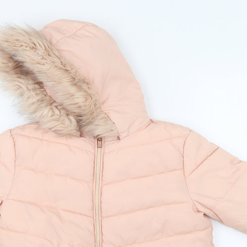 George Girls Pink   Puffer Jacket Coat Size 7-8 Years
