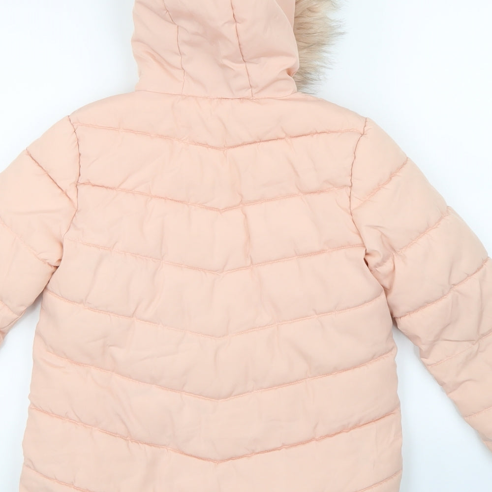 George Girls Pink   Puffer Jacket Coat Size 7-8 Years