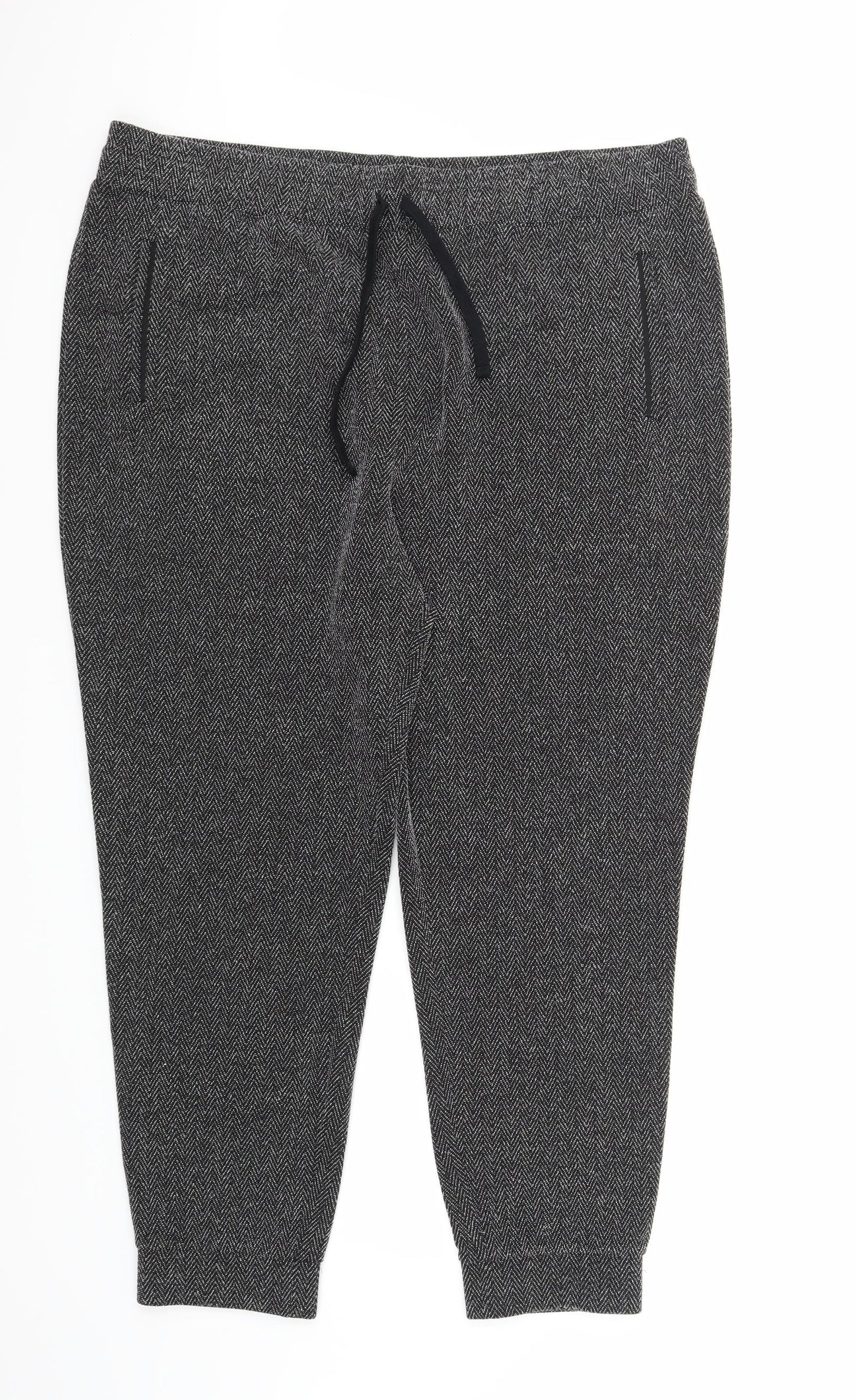 NEXT Womens Black   Sweatpants Trousers Size 20 L28 in