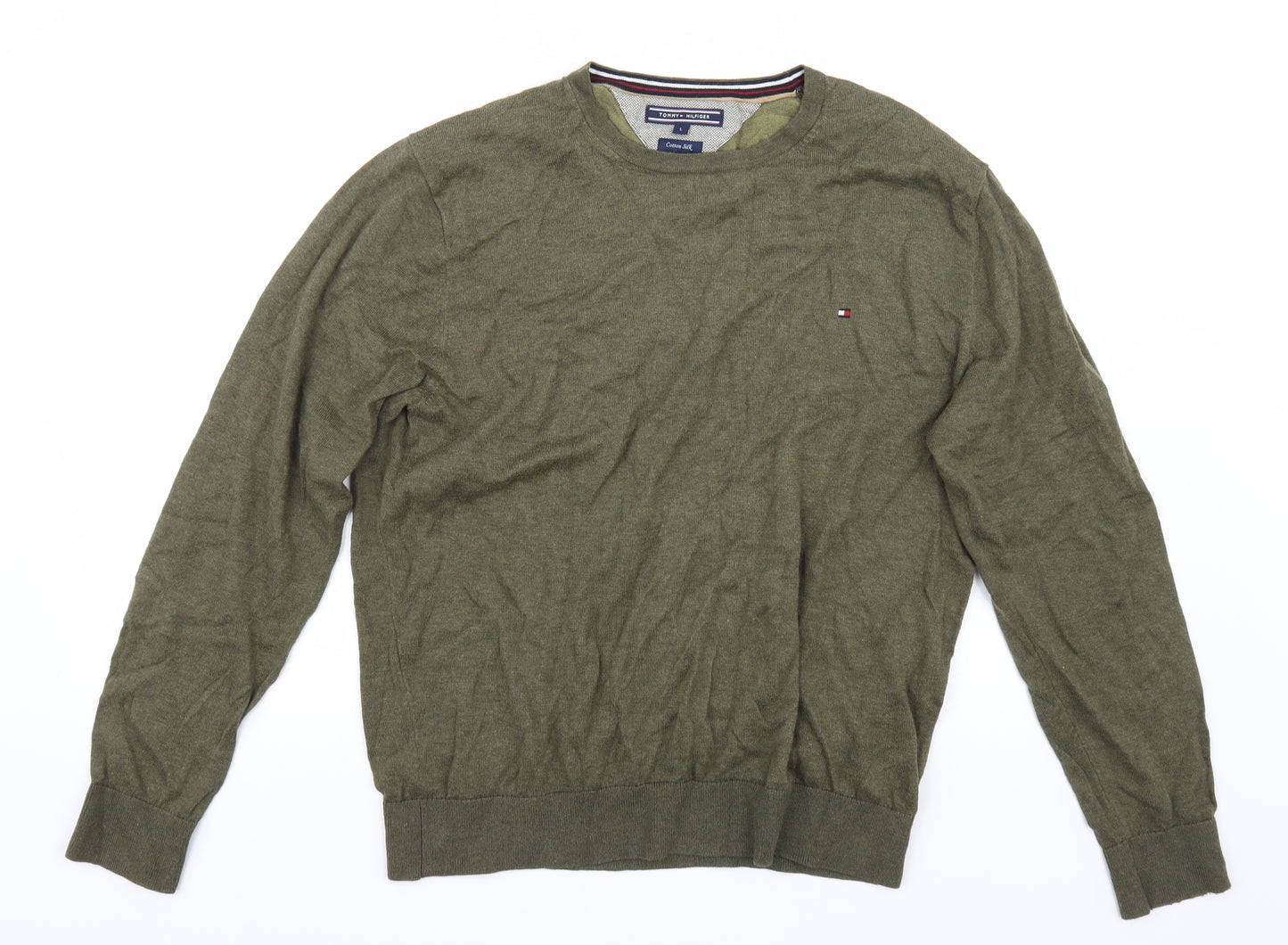 Tommy Hilfiger Mens Green   Pullover Jumper Size L