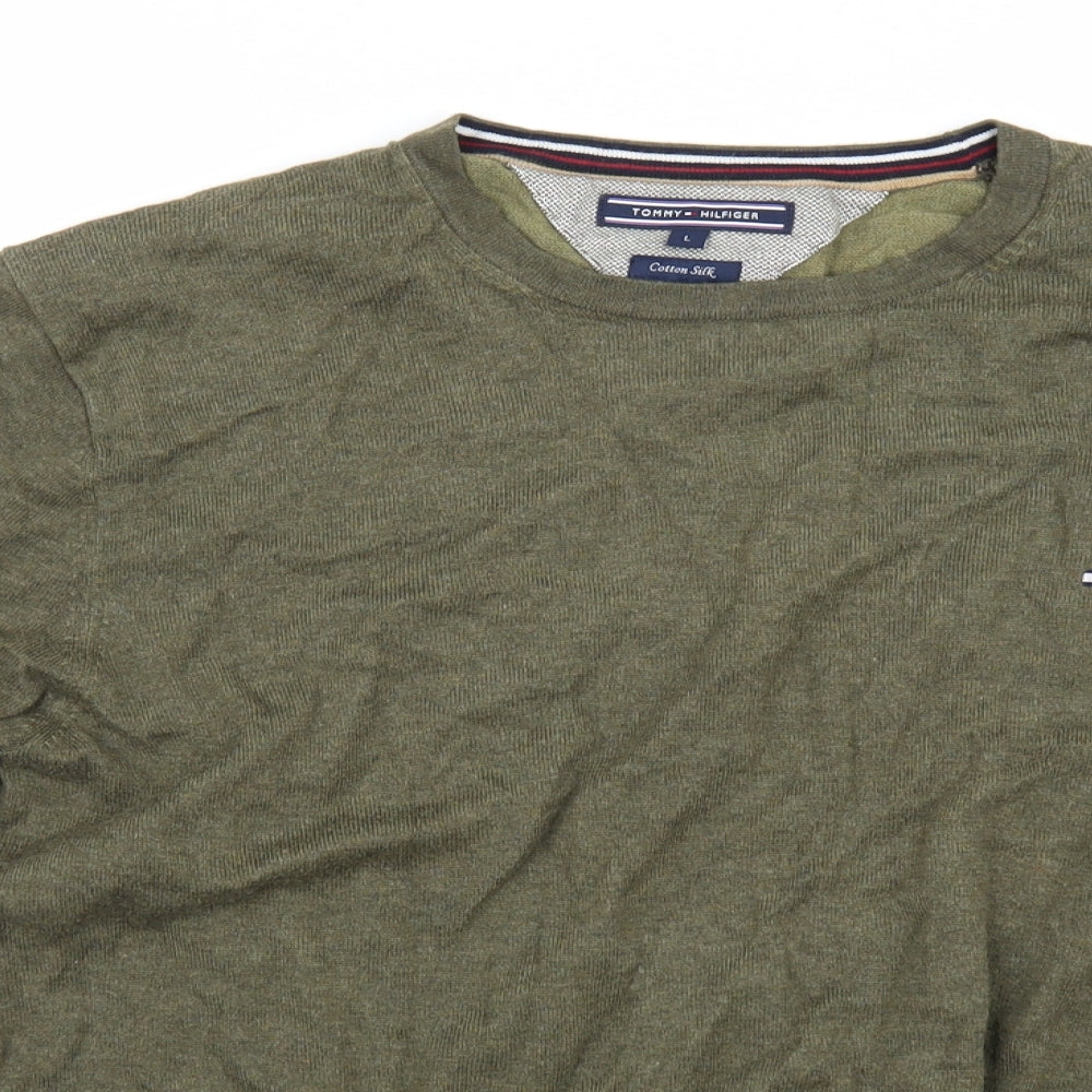 Tommy Hilfiger Mens Green   Pullover Jumper Size L