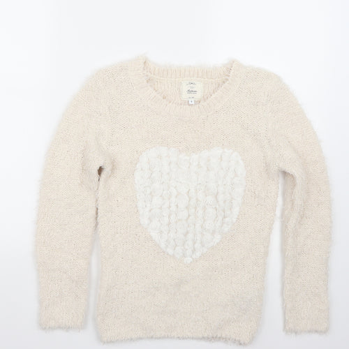 Newlook Womens White   Pullover Jumper Size 8
