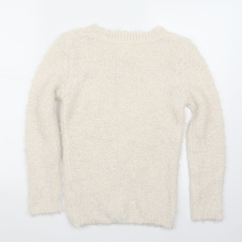 Newlook Womens White   Pullover Jumper Size 8