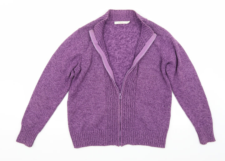 EWM Womens Purple Jacket Coat Size L