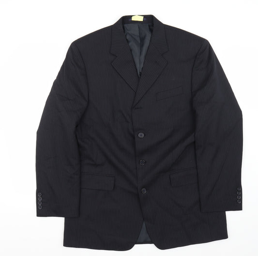 Front view of Armando men’s black jacket suit jacket, size 42