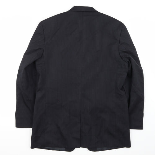 Armando Mens Black   Jacket Suit Jacket Size 42