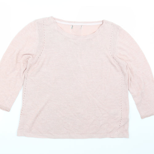 Marks and Spencer Womens Pink   Pullover Jumper Size 16