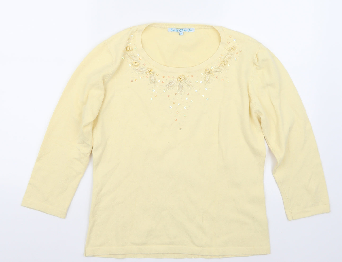South china sea Womens Yellow   Basic T-Shirt Size M