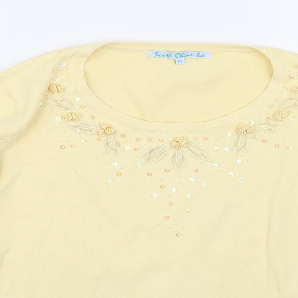 South china sea Womens Yellow   Basic T-Shirt Size M