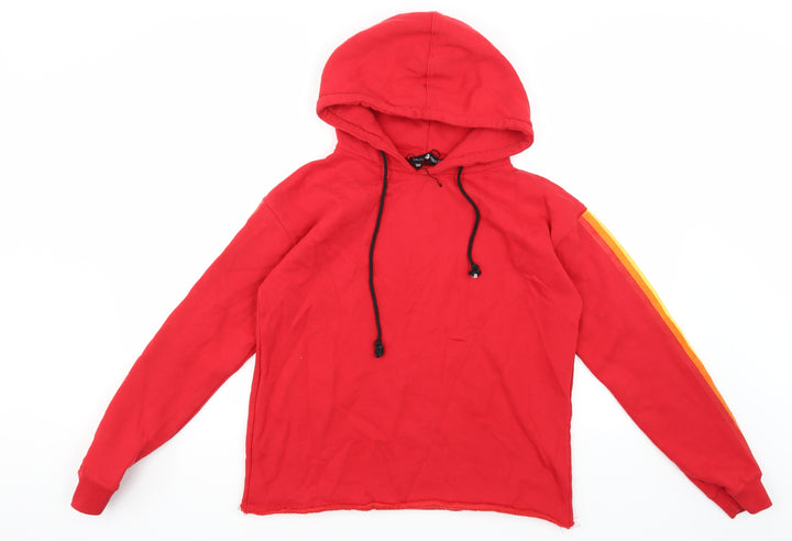 Daisy Street Womens Red Pullover Hoodie Size 12