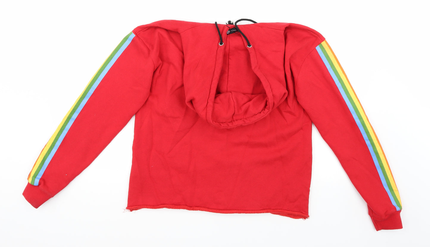 Daisy Street Womens Red   Pullover Hoodie Size 12