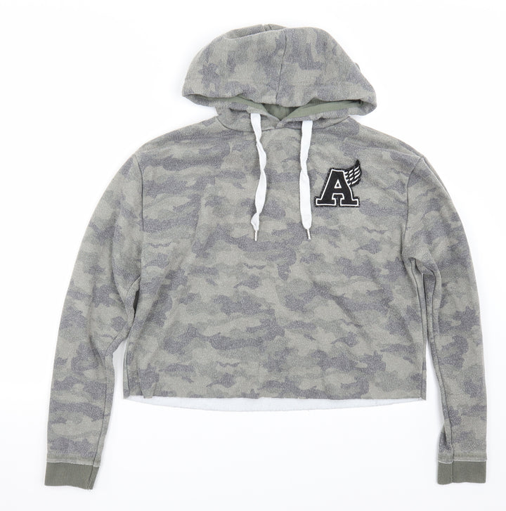 Primark Womens Green Camouflage Pullover Hoodie Size XS