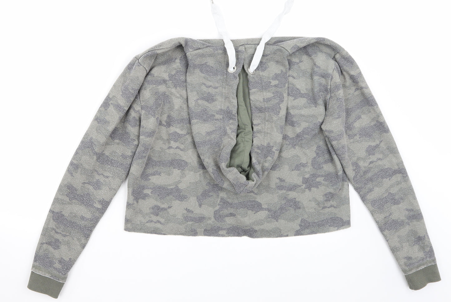 Primark Womens Green Camouflage  Pullover Hoodie Size XS