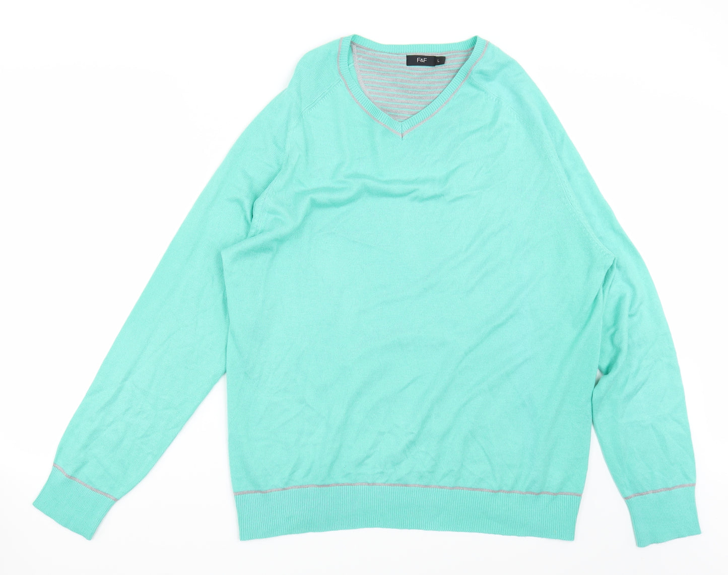 F&F Mens Green   Pullover Jumper Size L