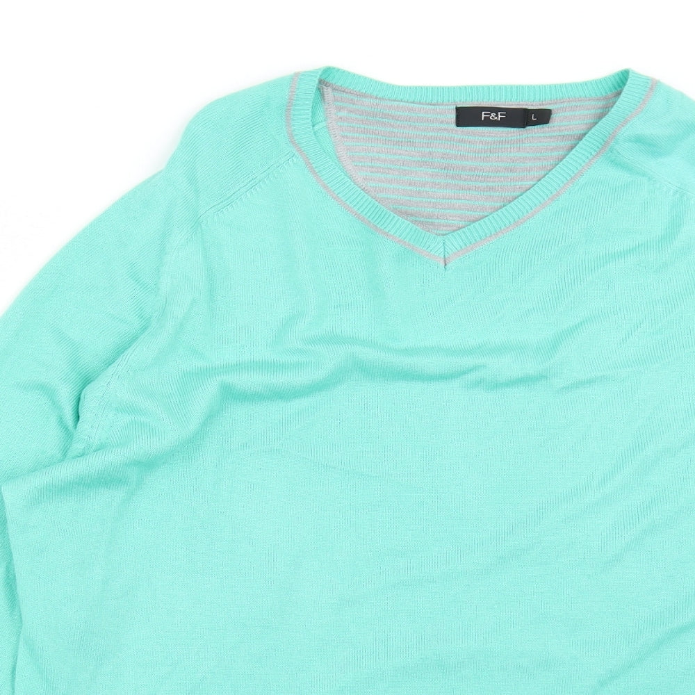 F&F Mens Green   Pullover Jumper Size L