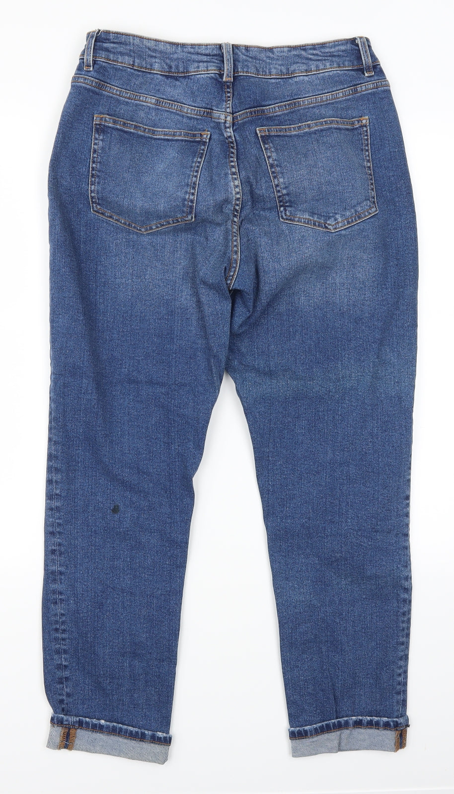 Marks and Spencer Womens Blue  Denim Mom Jeans Size 12 L27 in