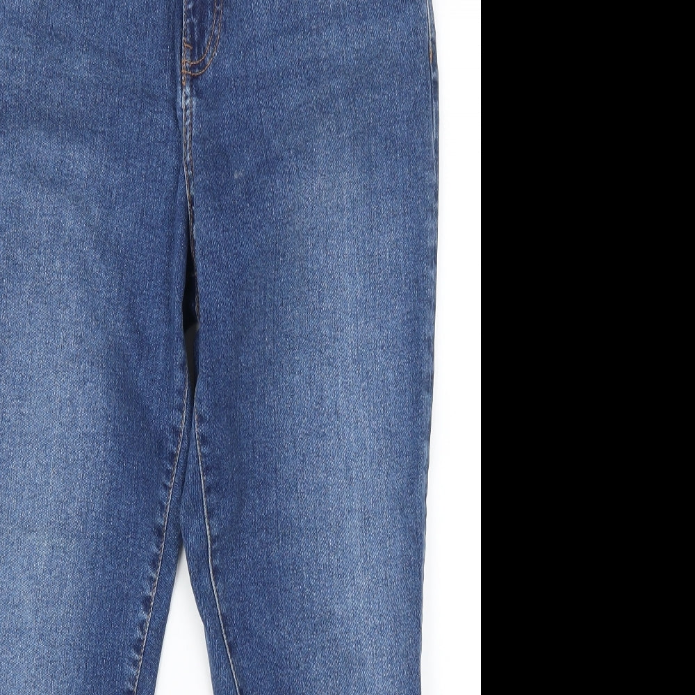 Marks and Spencer Womens Blue  Denim Mom Jeans Size 12 L27 in