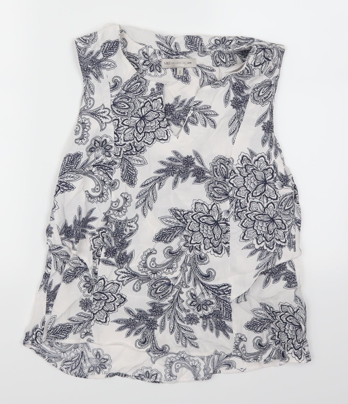 Marks and Spencer Womens Blue Floral  Basic Tank Size 6