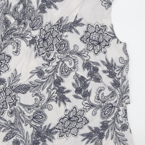 Marks and Spencer Womens Blue Floral  Basic Tank Size 6