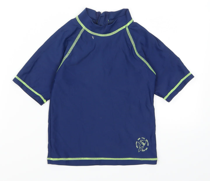Matalan Boys Blue Basic T-Shirt Size 2-3 Years - Shark Attack