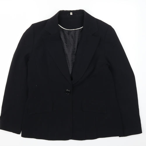 EWM Womens Black   Jacket Suit Jacket Size 14
