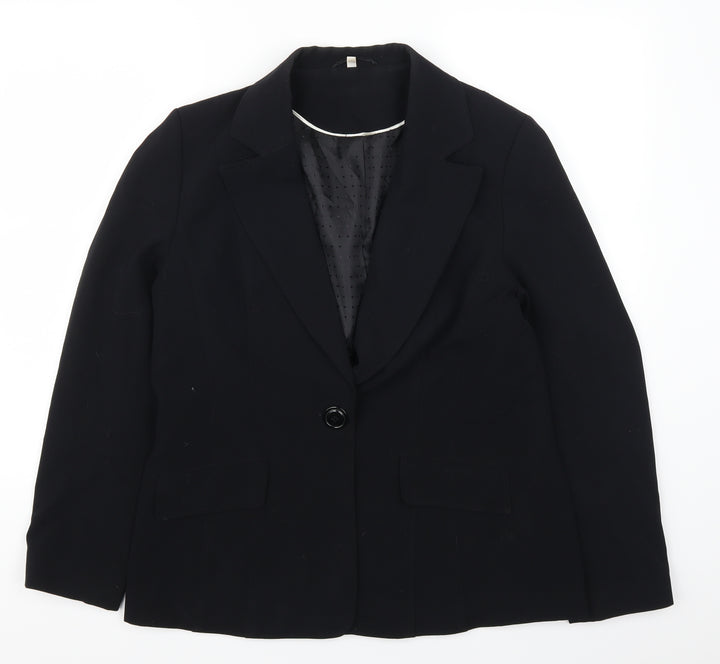EWM Womens Black Jacket Suit Jacket Size 14
