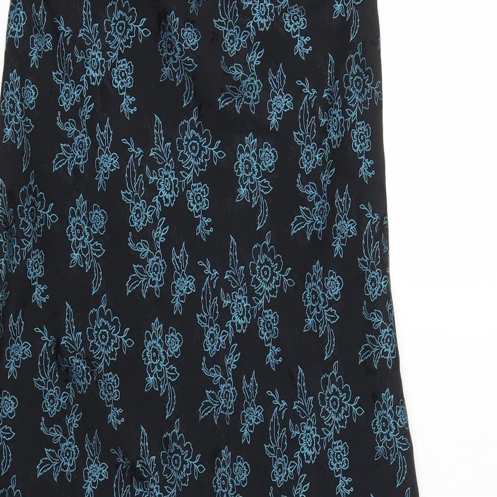 Monsoon Womens Blue Floral  Maxi Skirt Size 10