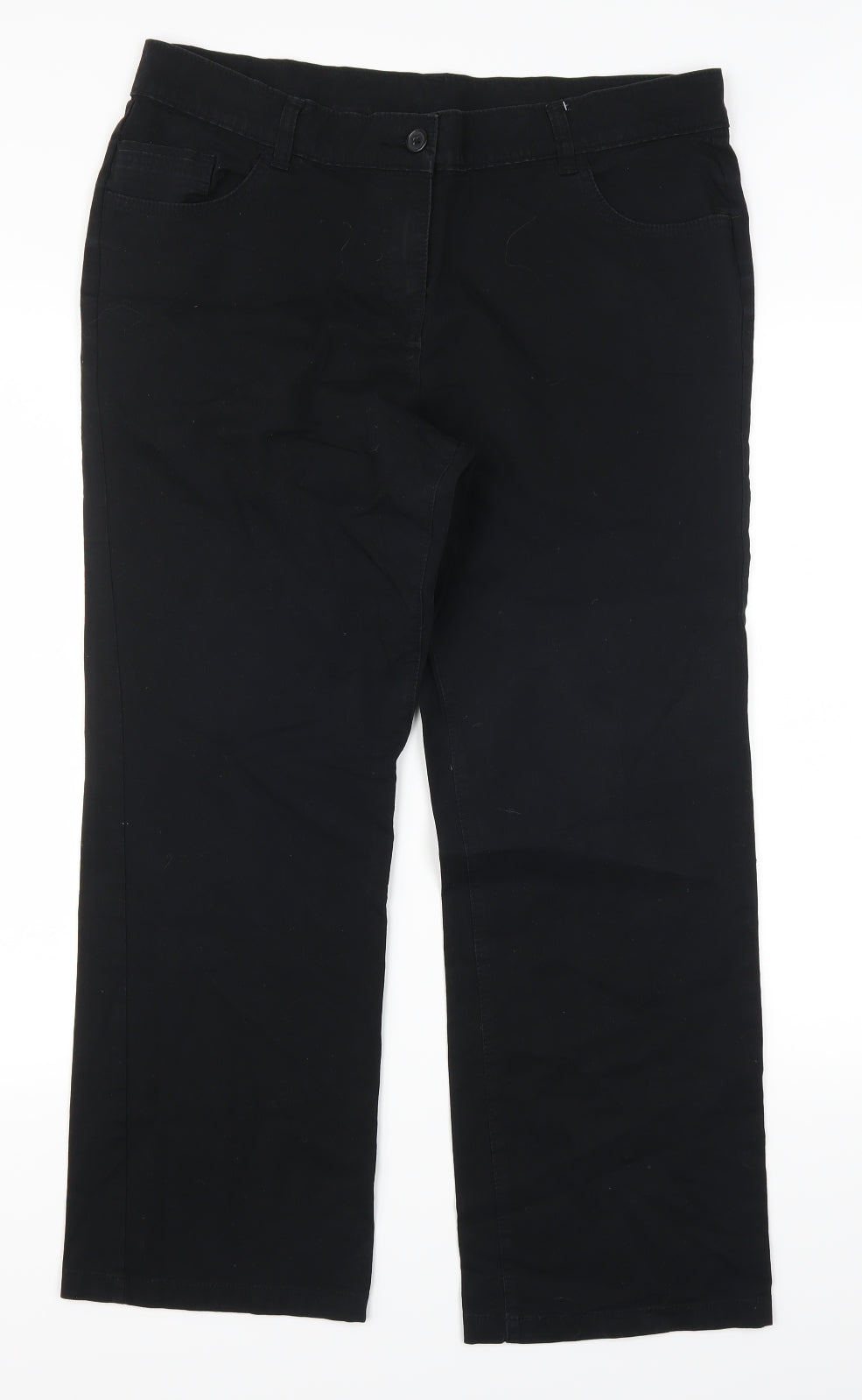 Marks and Spencer Womens Black   Trousers  Size 16 L27 in