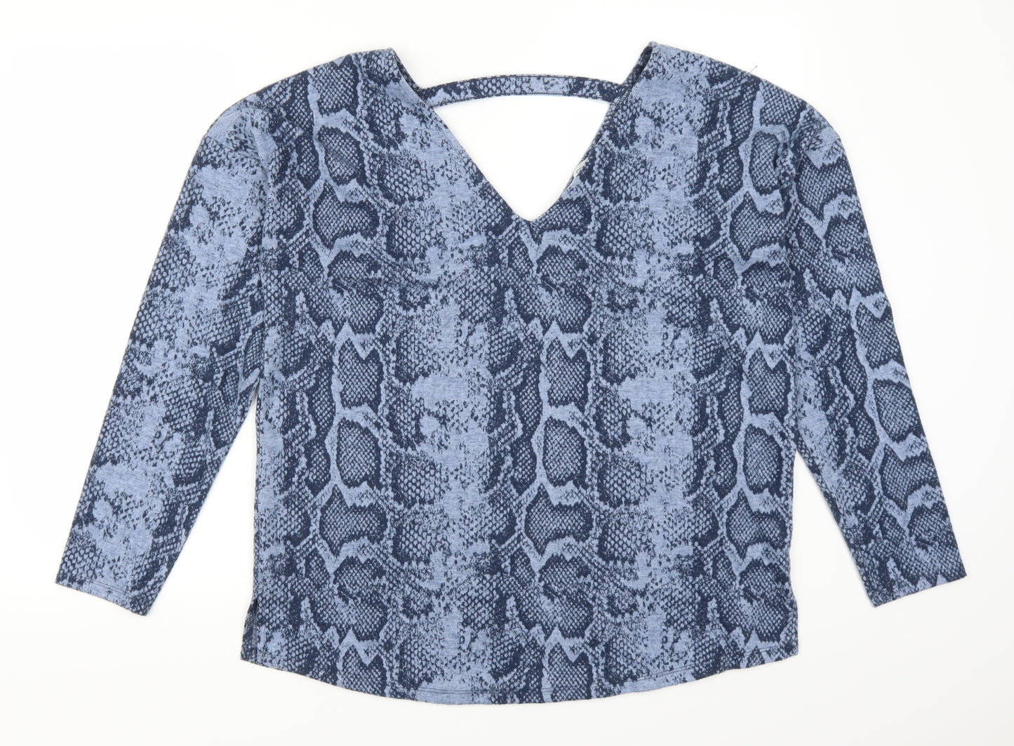 NEXT Womens Blue Animal Print  Basic T-Shirt Size 14