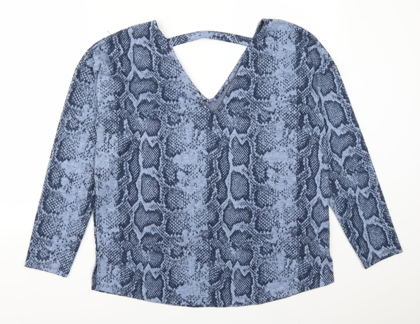 NEXT Womens Blue Animal Print  Basic T-Shirt Size 14