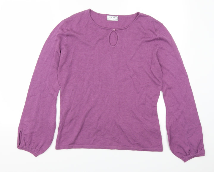 Nightingales Womens Purple   Pullover Jumper Size M